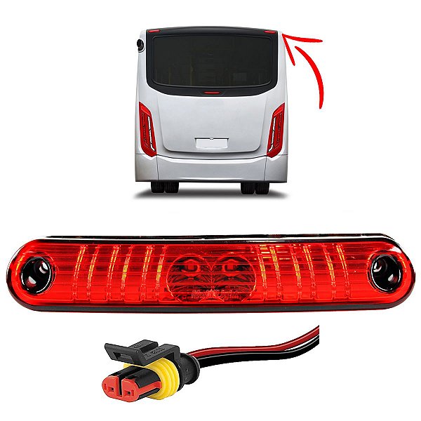 KIT Lanterna Vigia Teto Busscar Caio 24volts +Conector VM