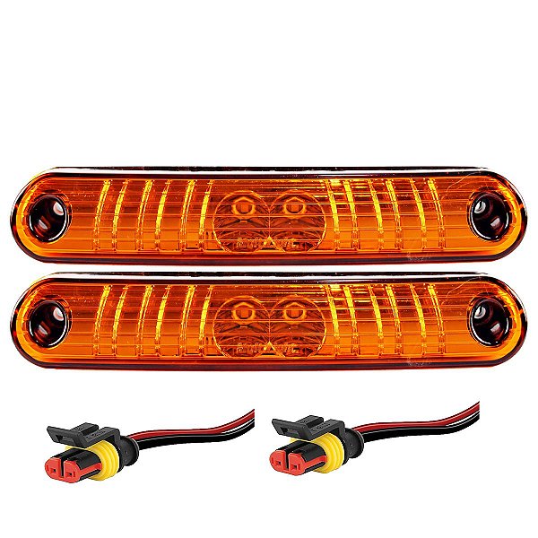 KIT 2 Lanterna Vigia Teto Busscar Caio 24volts +Conector AM