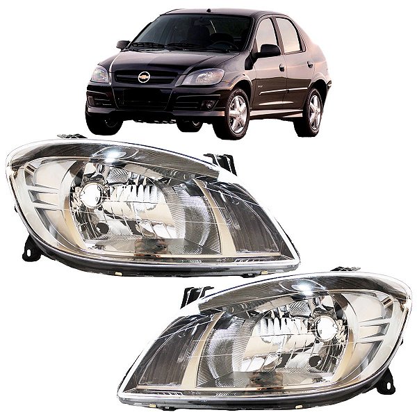 PAR Farol Prisma Celta 2007 08 09 10 11 12 13 a 16 Cromado