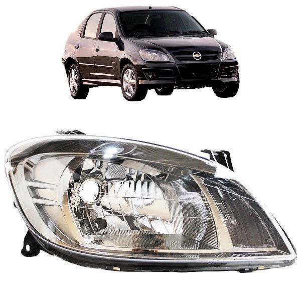 Farol Prisma Celta 2007 08 09 10 11 12 13 a 16 Cromado LD