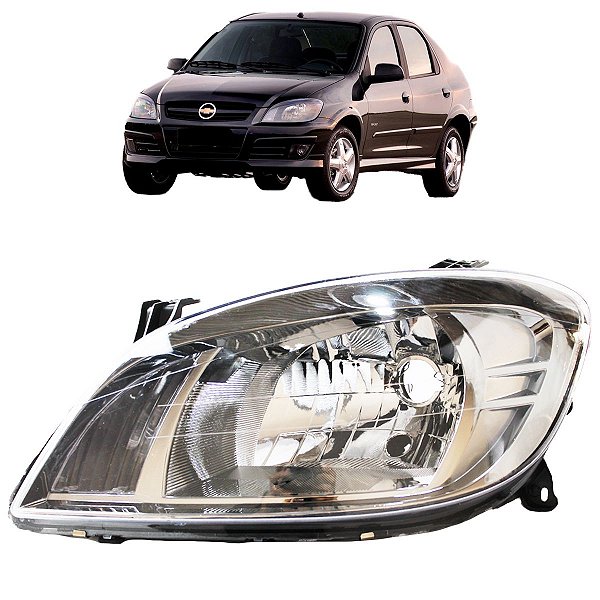 Farol Prisma Celta 2007 08 09 10 11 12 13 a 16 Cromado LE