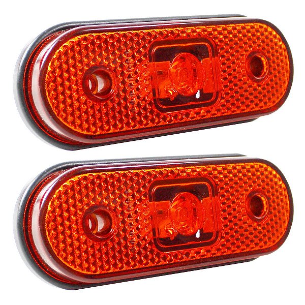 2 Lanterna Lateral Caminhão Carreta Facchini LED BIVOLT AM