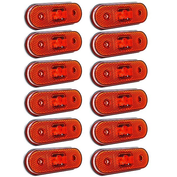 12 Lanterna Lateral Caminhão Carreta Facchini LED BIVOLT AM