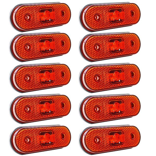 10 Lanterna Lateral Caminhão Carreta Facchini LED BIVOLT AM