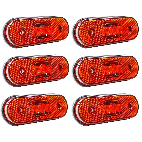 6 Lanterna Lateral Caminhão Carreta Facchini LED BIVOLT AM