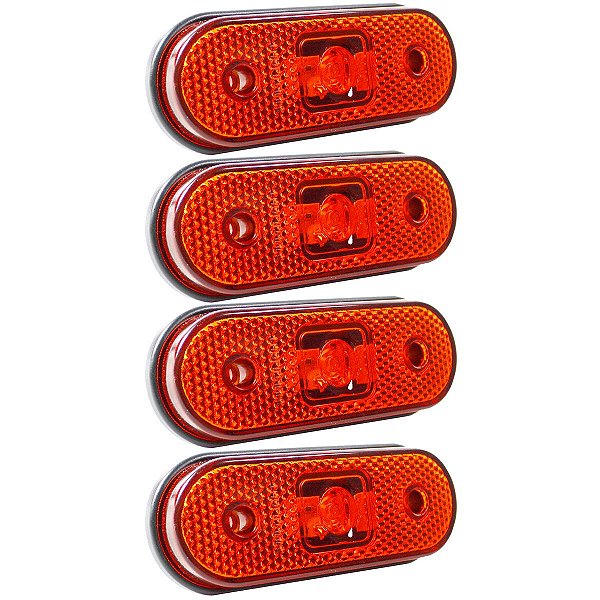 4 Lanterna Lateral Caminhão Carreta Facchini LED BIVOLT AM