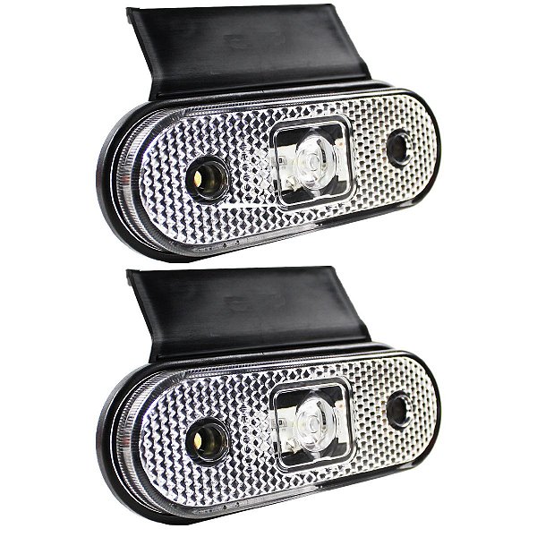 2 Lanterna Lateral Caminhão Carreta Facchini LED CR +Suporte