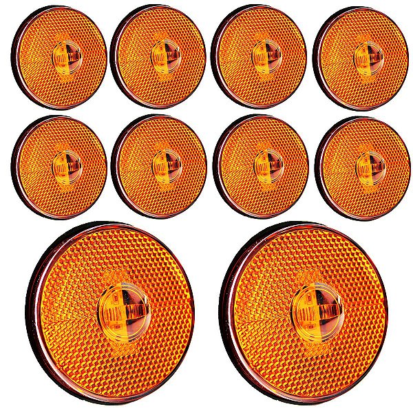 10 Lanterna Lateral Caminhão Carreta Randon LED BIVOLT AM