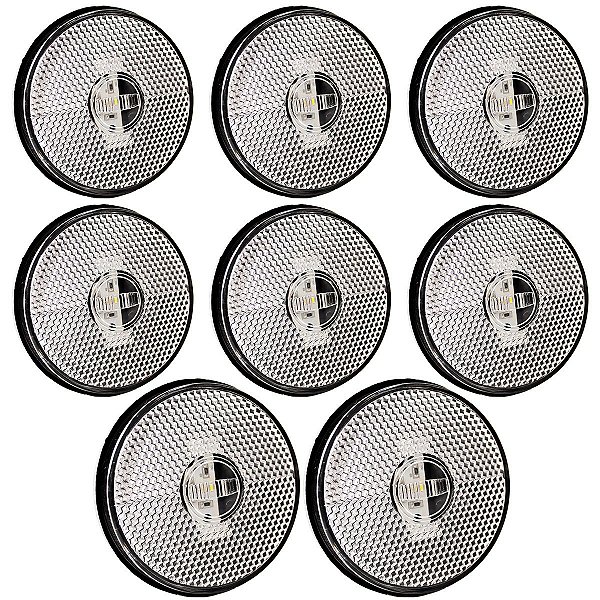 8 Lanterna Lateral Caminhão Carreta Baú Randon LED BIVOLT CR