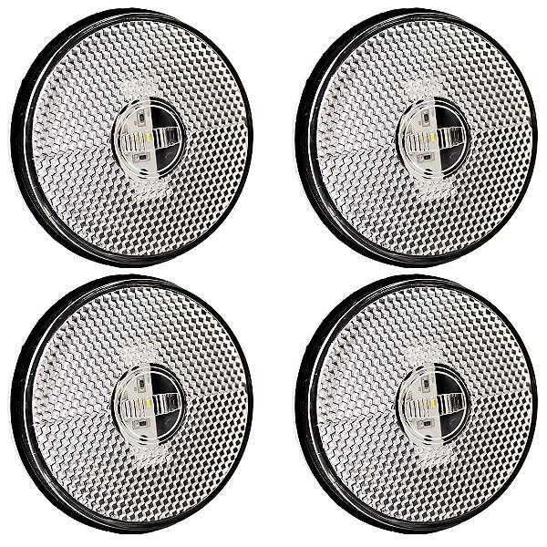 4 Lanterna Lateral Caminhão Carreta Baú Randon LED BIVOLT CR