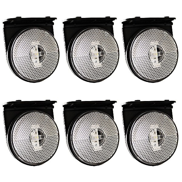 6 Lanterna Lateral Caminhão Carreta 88mm LED BIVOLT CR +Suporte