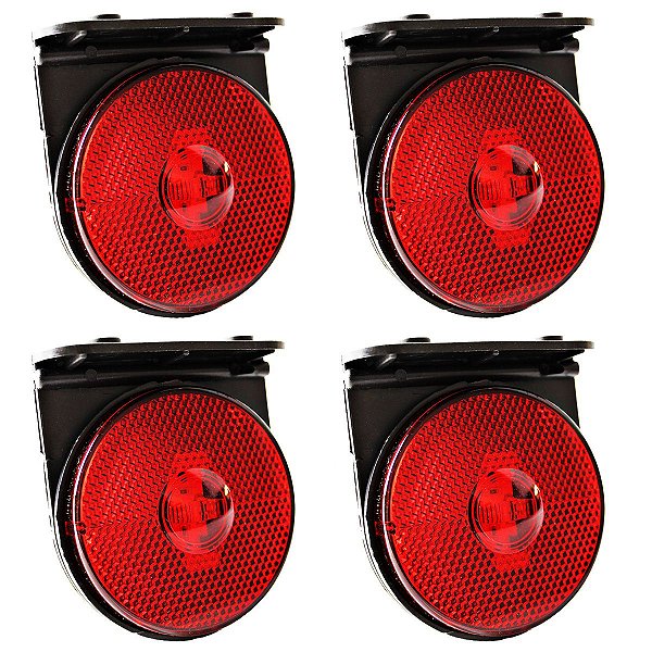 4 Lanterna Lateral Caminhão Carreta 88mm LED BIVOLT VM +Suporte