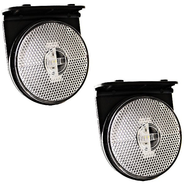 2 Lanterna Lateral Caminhão Carreta 88mm LED BIVOLT CR +Suporte