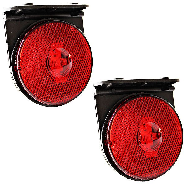 2 Lanterna Lateral Caminhão Carreta 88mm LED BIVOLT VM +Suporte
