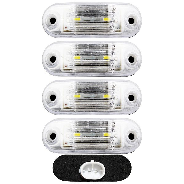 4 Lanterna Vigia Placa para Ônibus Caminhão 2 LED BIVOLT CR