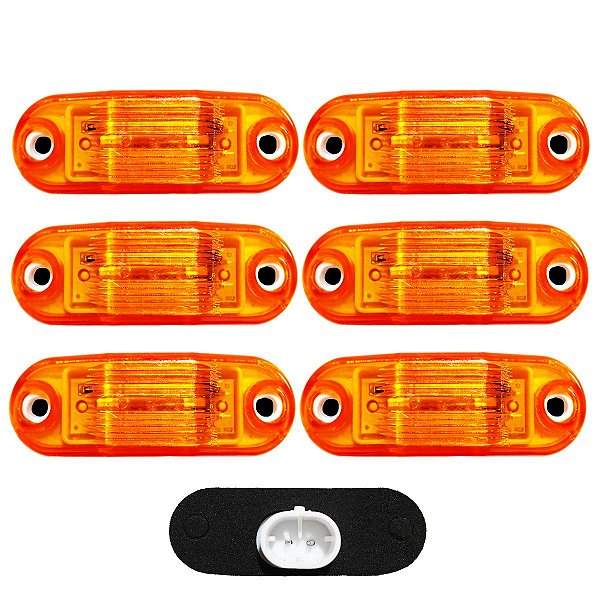 6 Lanterna Vigia Placa para Ônibus Caminhão 2 LED BIVOLT AM