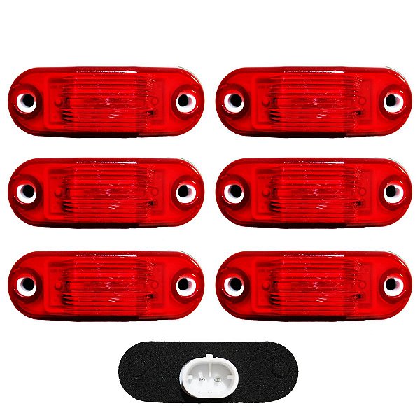 6 Lanterna Vigia Placa para Ônibus Caminhão 2 LED BIVOLT VM