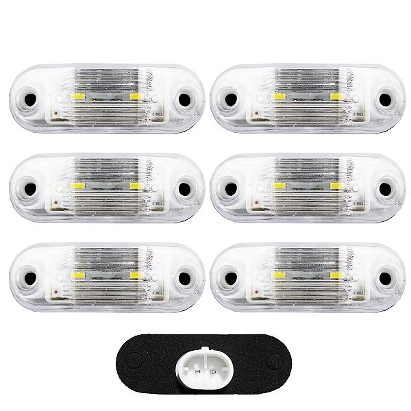 6 Lanterna Vigia Placa para Ônibus Caminhão 2 LED BIVOLT CR