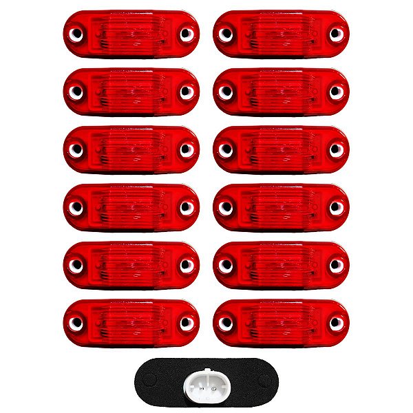 12 Lanterna Vigia Placa para Ônibus Caminhão 2 LED BIVOLT VM