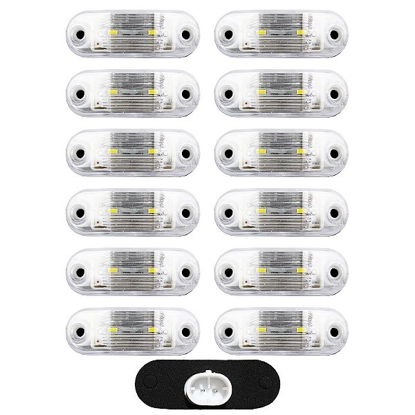 12 Lanterna Vigia Placa para Ônibus Caminhão 2 LED BIVOLT CR
