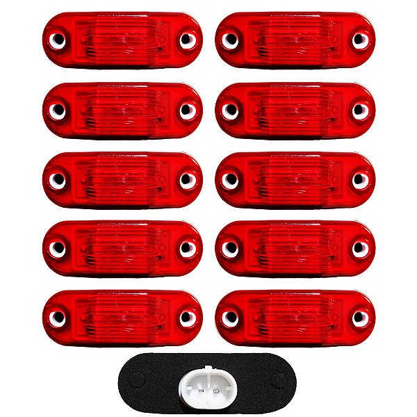 10 Lanterna Vigia Placa para Ônibus Caminhão 2 LED BIVOLT VM