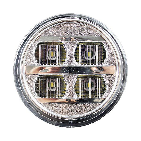 Lanterna Seta Pisca Ônibus Caminhão 70mm 4 Led AM/CR BIVOLT