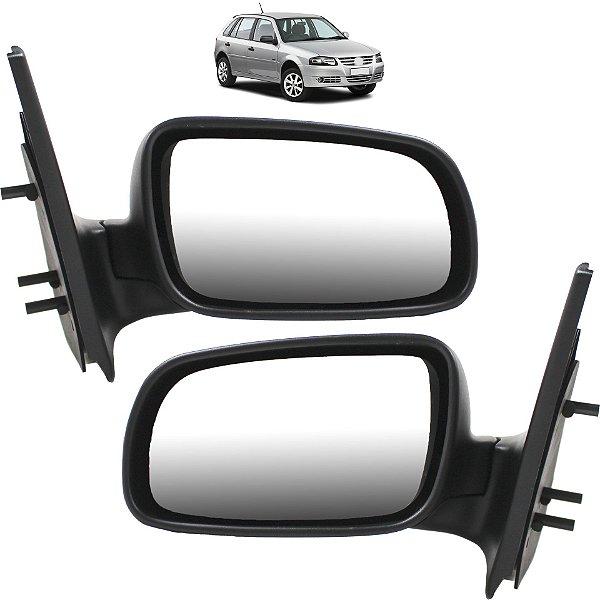 PAR Retrovisor Gol 4 Portas 1999 2000 2001 02 03 04 05 06 07 08 Sem Controle