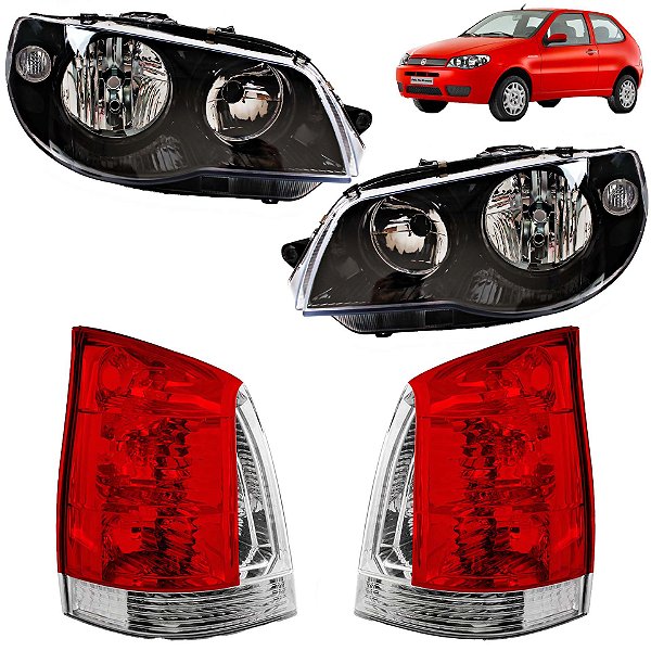 KIT Farol Lanterna Palio 2004 2005 2006 2007 2008 a 2016 Máscara Negra CRI