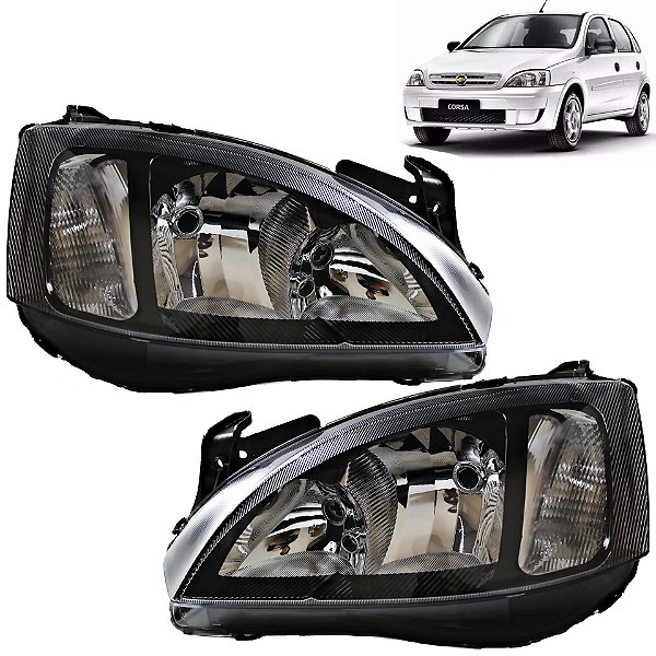 Farol Corsa Montana 2003 2004 2005 a 2012 Máscara Negra
