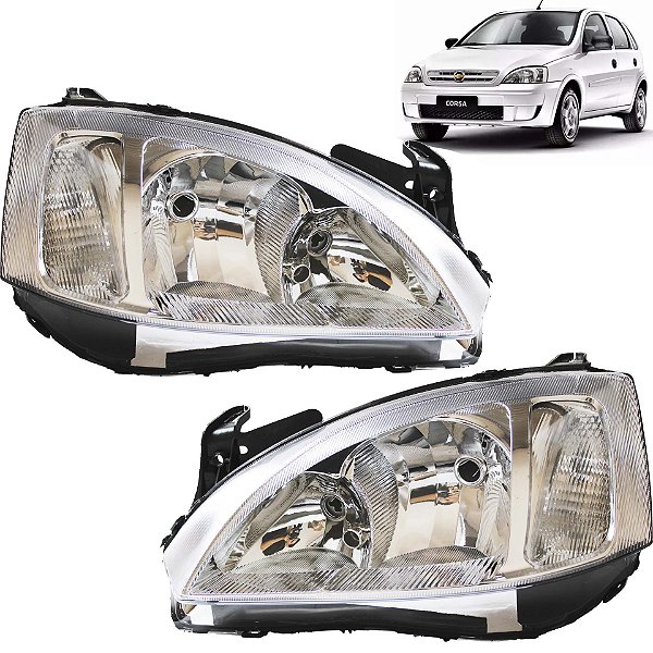 Farol Corsa Montana 2003 2004 2005 a 2012 Cromado