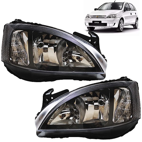 Farol Corsa Montana 2008 2009 2010 2011 2012 Máscara Negra