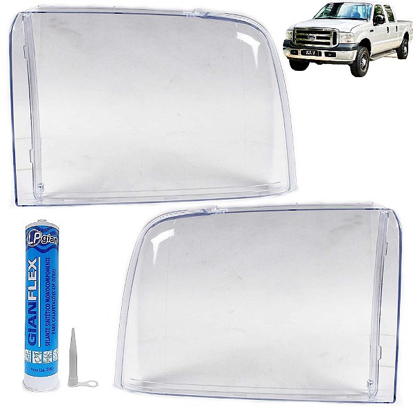PAR Lente Farol F250 2007 2008 2009 2010 2011 2012 + Adesivo