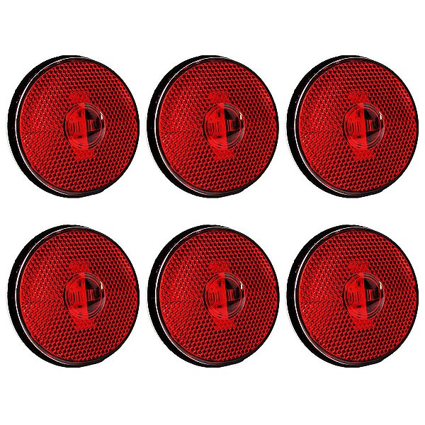 6 Lanterna Lateral Caminhão Carreta Baú Randon LED BIVOLT VM