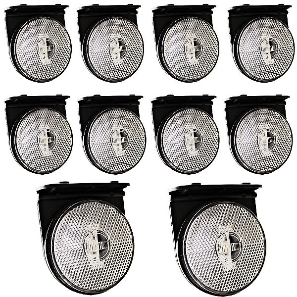 10 Lanterna Lateral Carreta Randon 88mm LED BIVOLT CR +Suporte