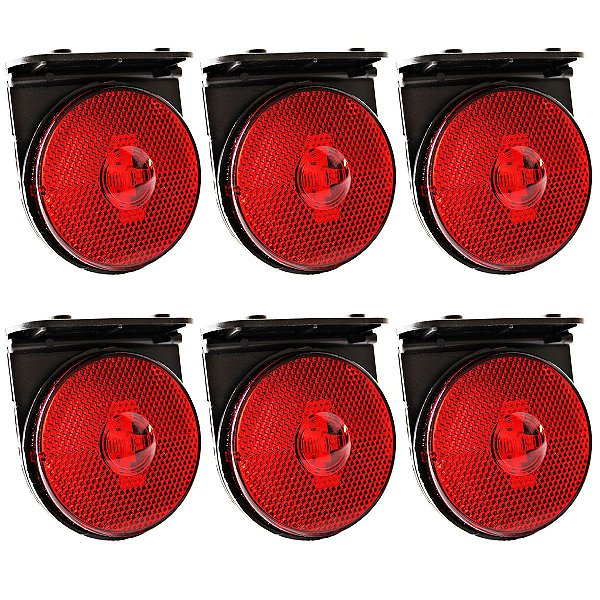 6 Lanterna Lateral Carreta Randon 88mm LED BIVOLT VM +Suporte