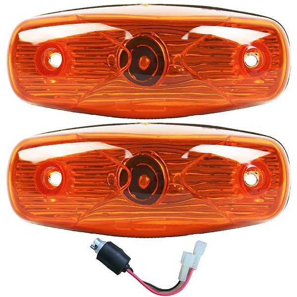 2 Lanterna Lateral Ônibus Volare A6 A8 V6 V8 W8 W9 + Soquete