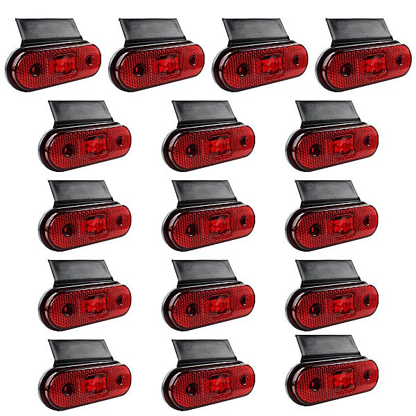 16 Lanterna Lateral Caminhão Carreta Facchini LED VM +Suporte