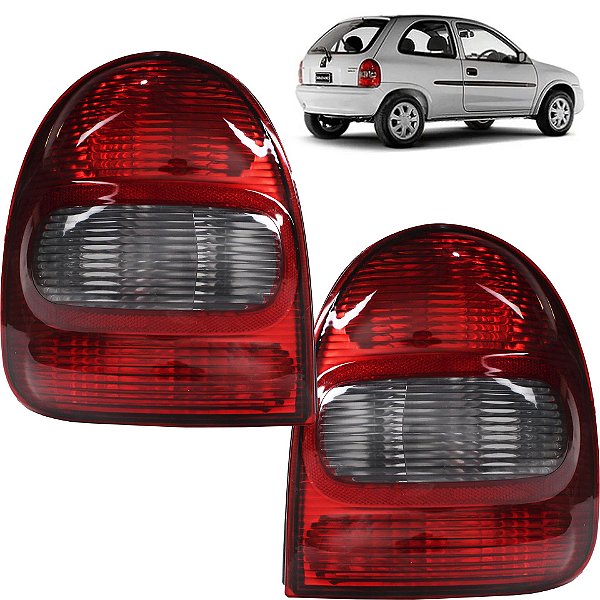 PAR Lanterna Traseira Corsa 2 Portas 1996 1997 1998 a 2002 FUMÊ