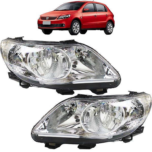 PAR Farol Gol G5 2009 2010 2011 2012 FOCO Duplo Cromado