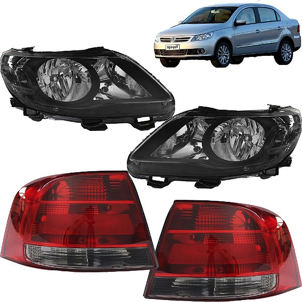PAR Farol Lanterna Voyage G5 2009 2010 2011 2012 FOCO Duplo Máscara Negra