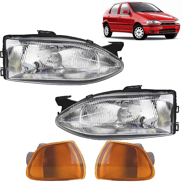 PAR Farol Lanterna Palio 1996 1997 1998 1999 2000 G1 AM PC Cromado