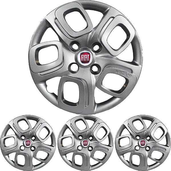 JG 4 Uno Way 2015 2016 Aro 14 Prata Metálico com Emblema