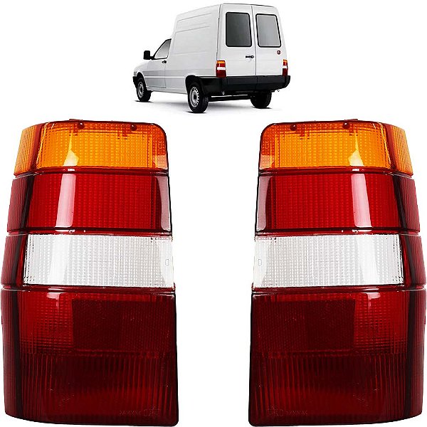 PAR Lente Traseira Fiorino 1986 87 88 89 90 até 2013 TRICOLOR