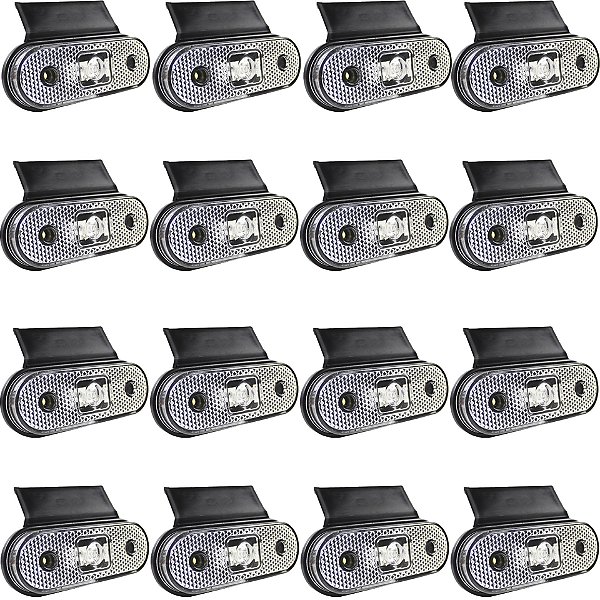 16 Lanterna Lateral Caminhão Carreta Facchini LED CR +Suporte
