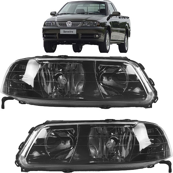 PAR Farol Saveiro G3 1999 2000 2001 a 2005 Máscara Negra Foco Duplo