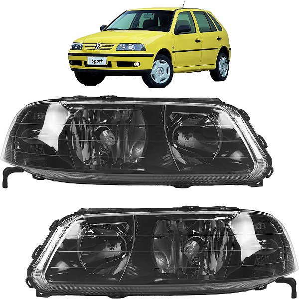 PAR Farol Gol G3 1999 2000 2001 a 2005 Máscara Negra Foco Duplo