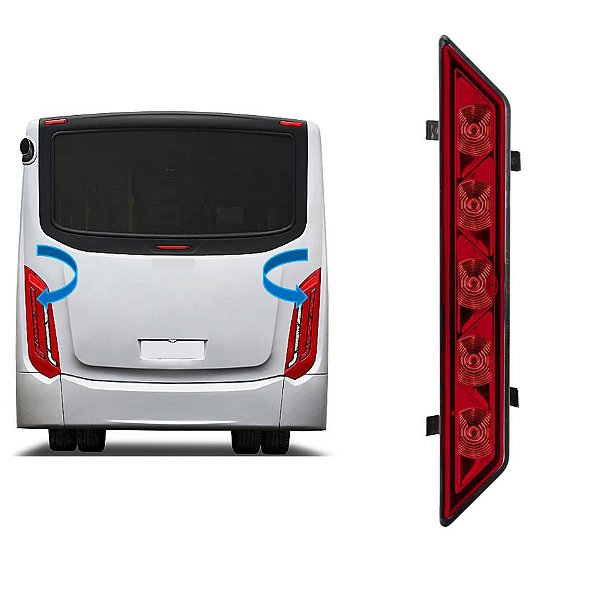Lanterna Traseira Ônibus Caio Apache VIP 5LED VM 24volts