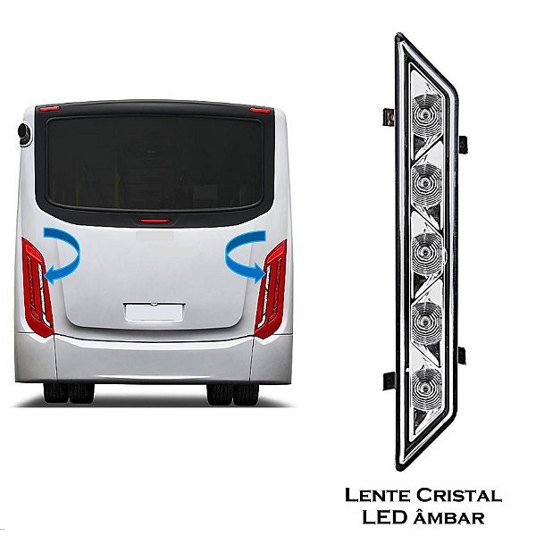 Lanterna Traseira Ônibus Caio Apache VIP 5LED AM 24volts