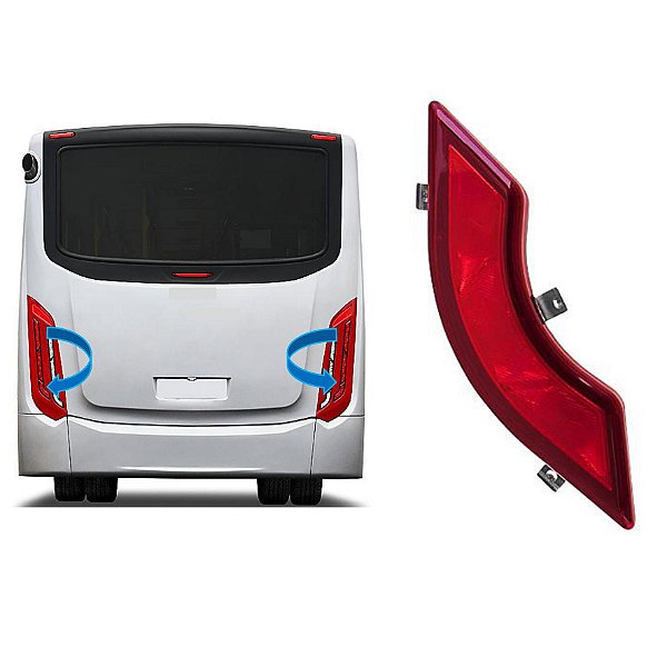 Lanterna Traseira Ônibus Caio Apache VIP Curva 3 LED VM 24volts