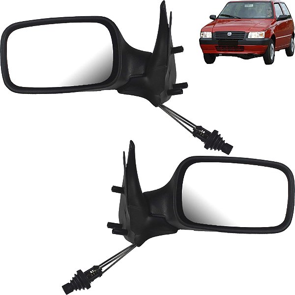 Retrovisor Uno Fire 2 Portas 2001 a 2005 Com Controle